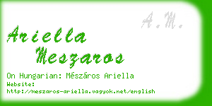 ariella meszaros business card